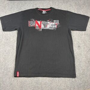 Y2K Enyce T-Shirt Mens 3XL Black Graphic Short Sleeve Urban Streetwear 2000s
